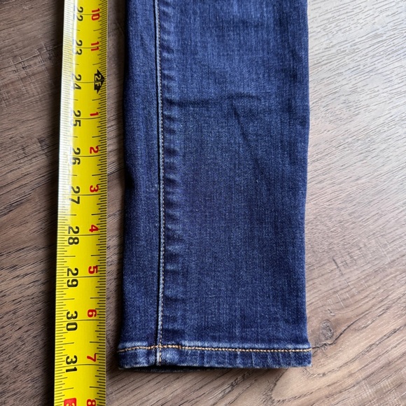 American Eagle Outfitters Dark Blue Distressed Jeggings - Size 6 Regular - Picture 5 of 13